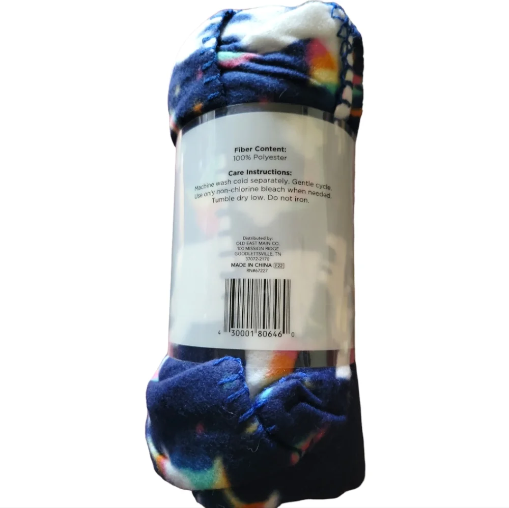 NWT Comfort Bay Unicorn Blue Soft Plush Throw Blanket 50